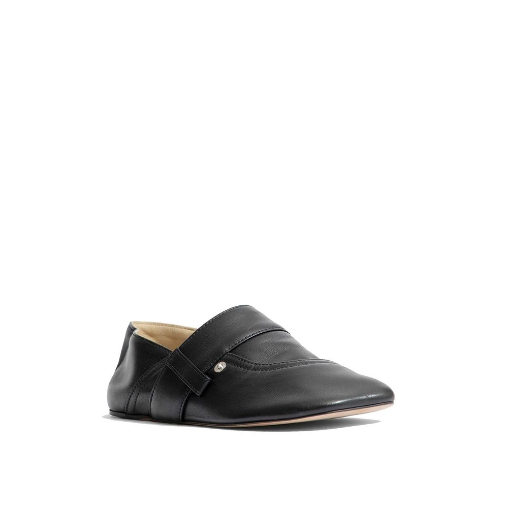 Black Calfskin Slippers
