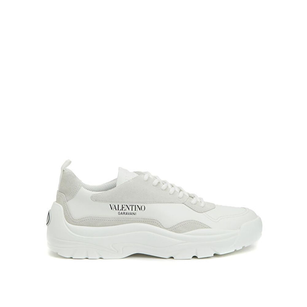 White Leather Chunky Sneakers
