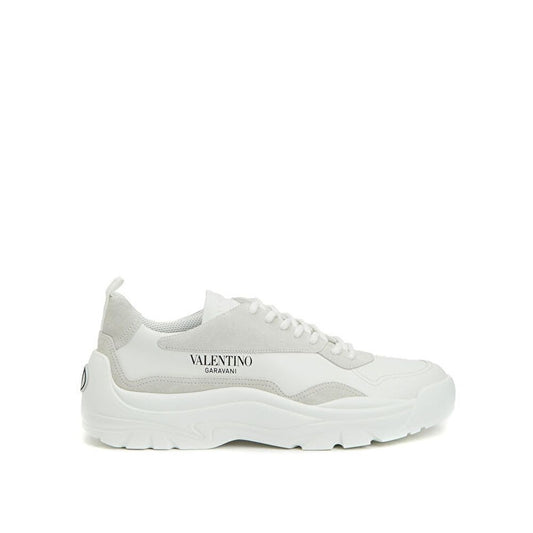 White Leather Chunky Sneakers
