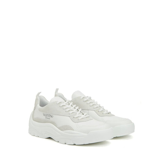 White Leather Chunky Sneakers