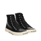 Black Calfskin High Top Sneakers
