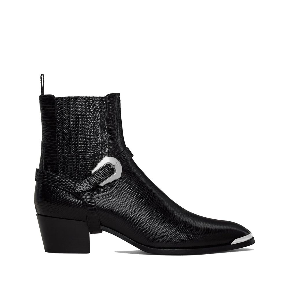 Black Calfskin Chelsea Boots