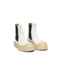 White Calfskin Chelsea Boots