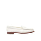 White Calfskin Slip-On Loafers