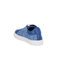 Blue Leather Low Top Sneakers