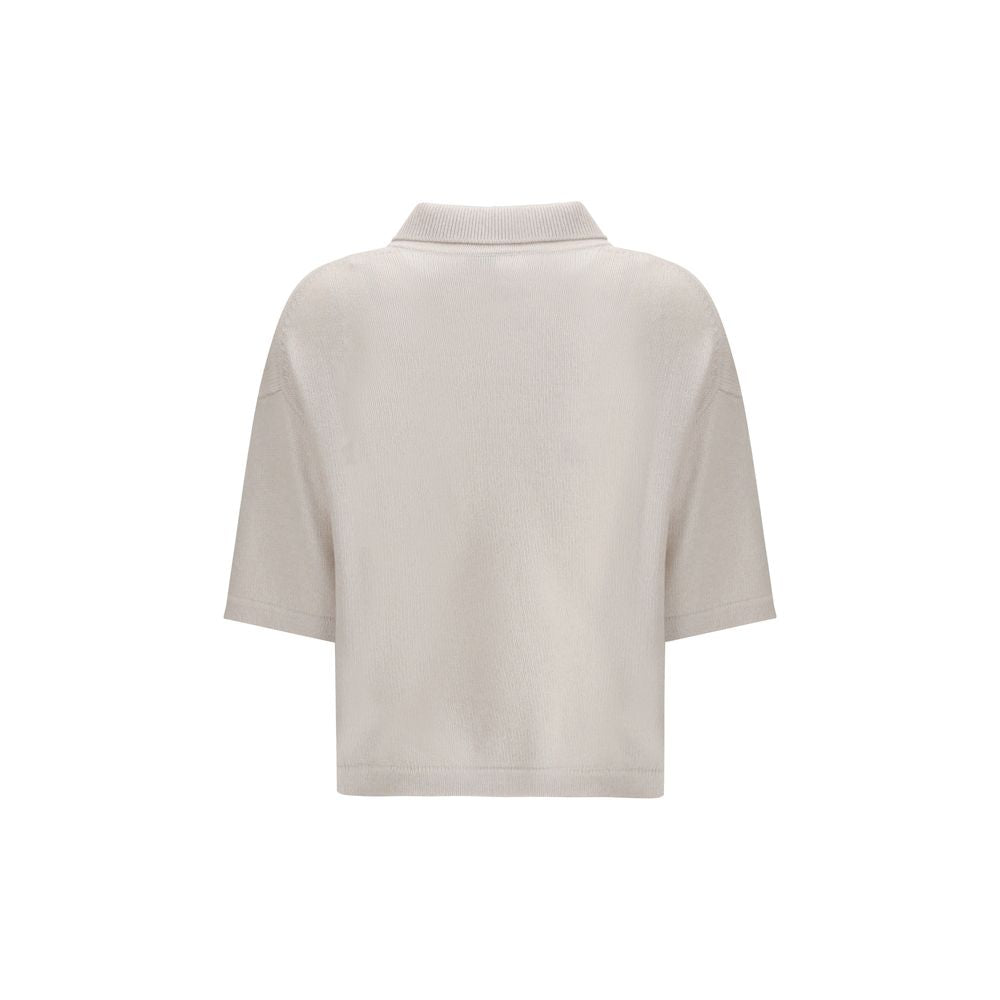 Cream Cashmere Polo Shirt