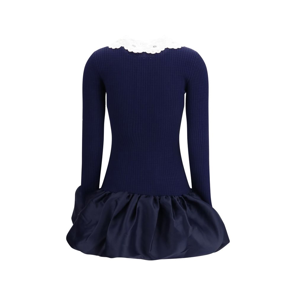 Blue Viscose Cocktail Dress