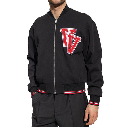 Black Virgin Wool Bomber