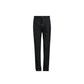 Black Elastane Casual Pants