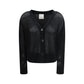 Black Fleece Wool Cardigan