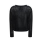 Black Fleece Wool Cardigan