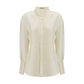 Cream Silk Dress Shirt