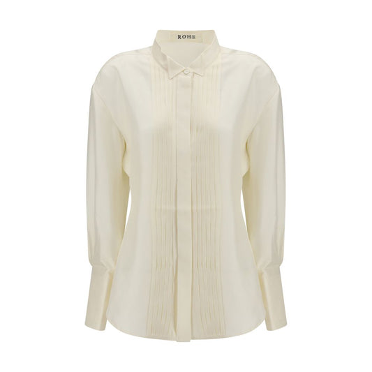 Cream Silk Dress Shirt