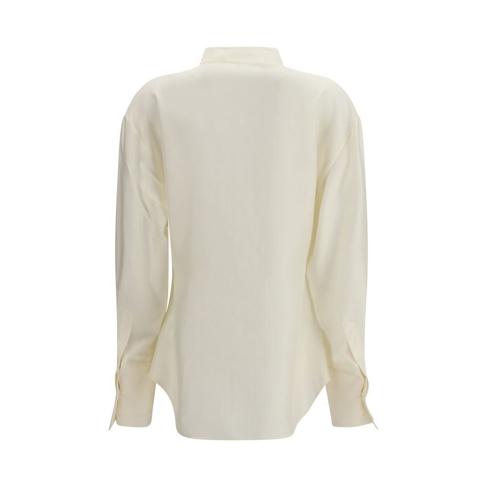 Cream Silk Dress Shirt