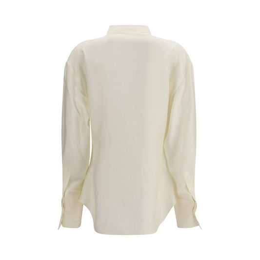 Cream Silk Dress Shirt