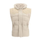 Beige Polyamide Sleveless Jacket