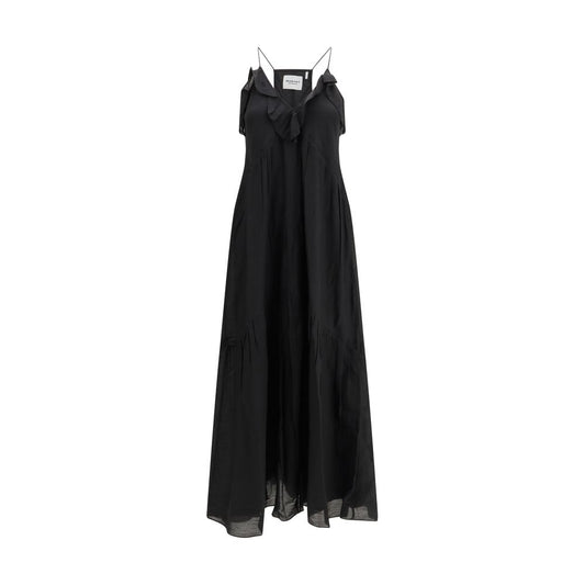 Black Cotton Casual Dress