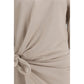 Beige Cotton Casual Dress