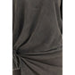 Gray Cotton Casual Dress