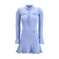 Light Blue Viscose Casual Dress