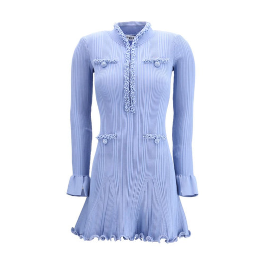 Light Blue Viscose Casual Dress