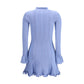 Light Blue Viscose Casual Dress