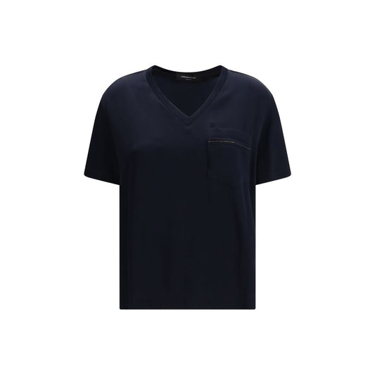 Blue Viscose T-Shirt