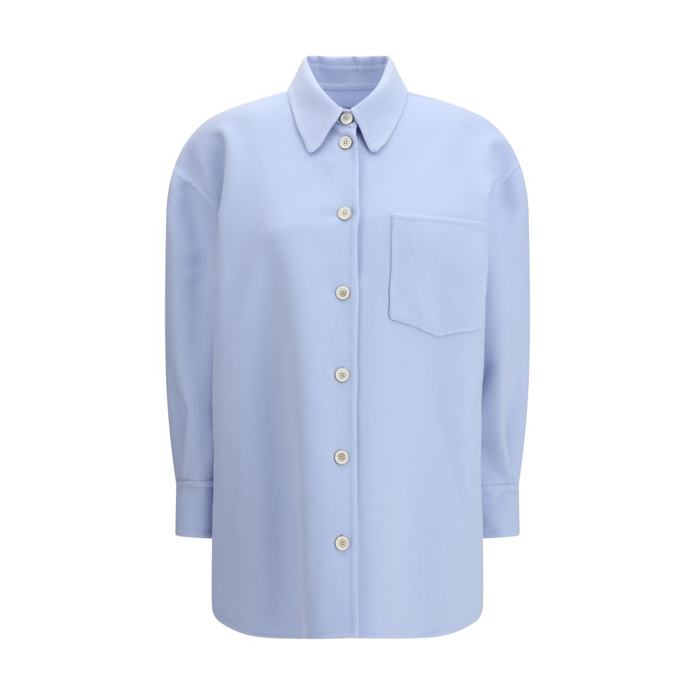 Light Blue Fleece Wool Shirt