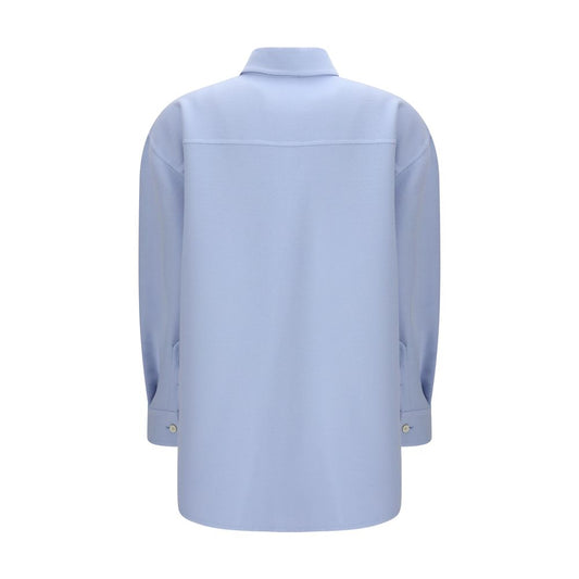 Light Blue Fleece Wool Shirt