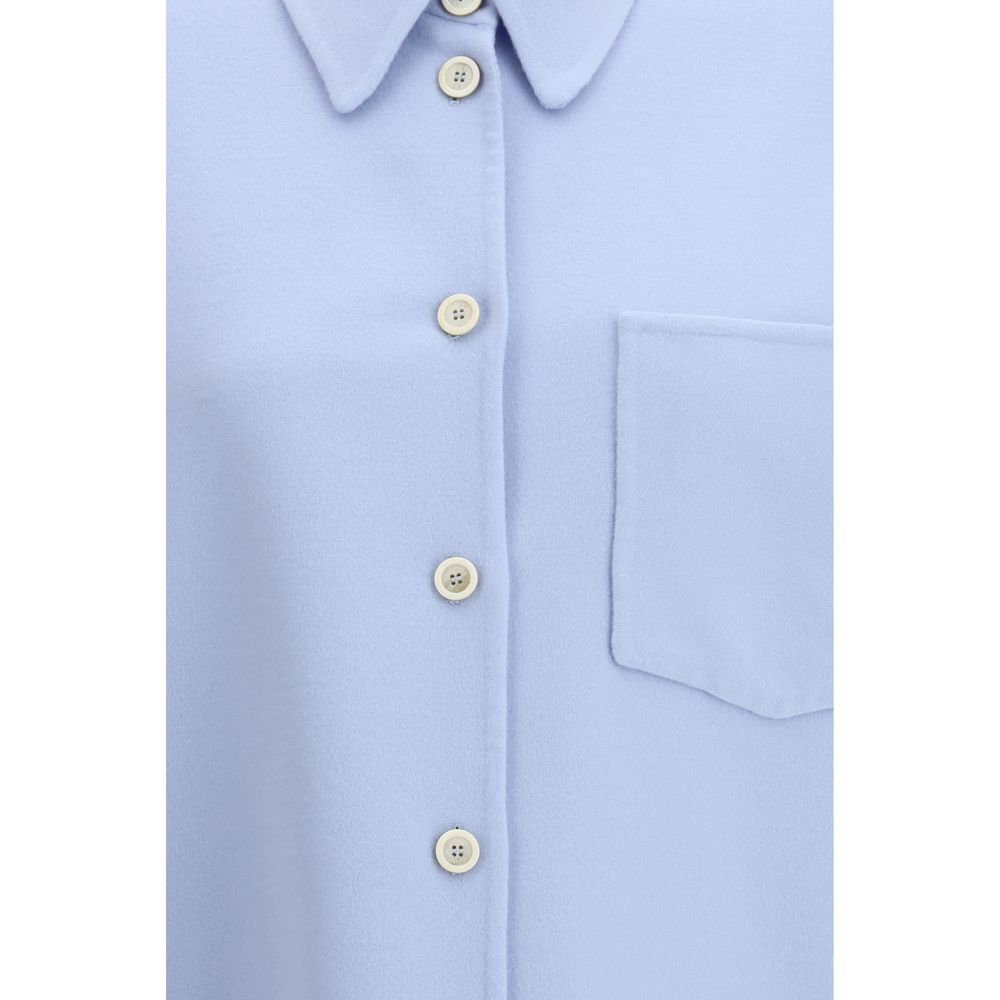 Light Blue Fleece Wool Shirt