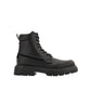 Black Calfskin Lace-Up Boots