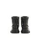 Black Calfskin Lace-Up Boots