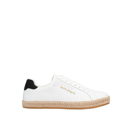 White Calfskin Platform Sneakers