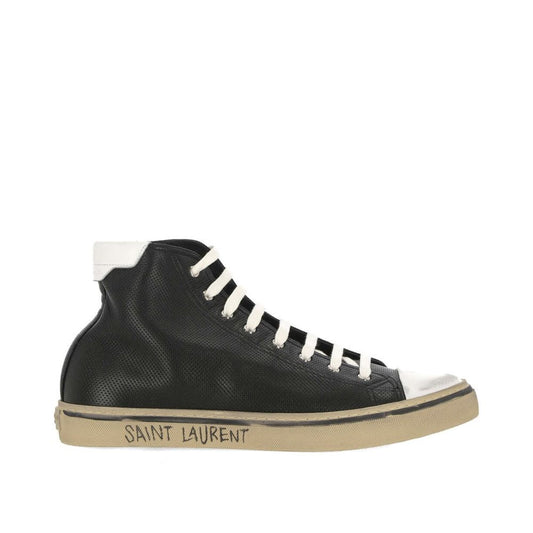 Black Calfskin High Top Sneakers