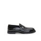 Black Calfskin Slip-On Loafers
