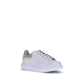 White Calf Leather Bos Taurus Platform Sneakers