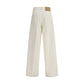 White Cotton Straight-Leg Jeans