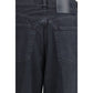Black Cotton Straight-Leg Jeans