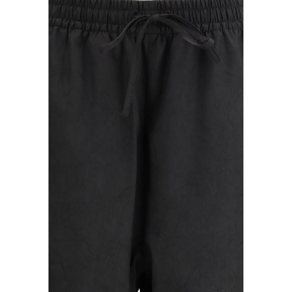 Black Polyester Joggers (Workout Pants)