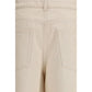 Beige Cotton Casual Pants