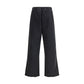 Black Cotton Casual Pants