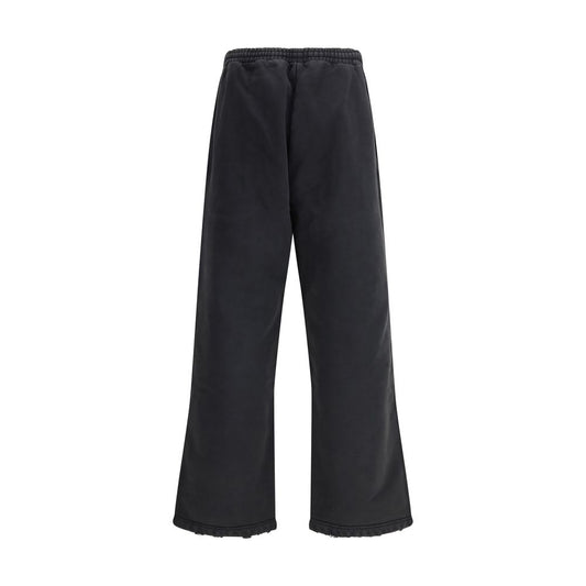 Black Cotton Casual Pants