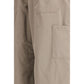 Beige Cotton Casual Pants