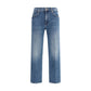 Blue Cotton Relaxed Fit Jeans