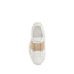 White Calf Leather Bos Taurus Low Top Sneakers