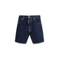 Blue Cotton Bermuda Shorts