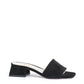 Black Leather Flat Sandals