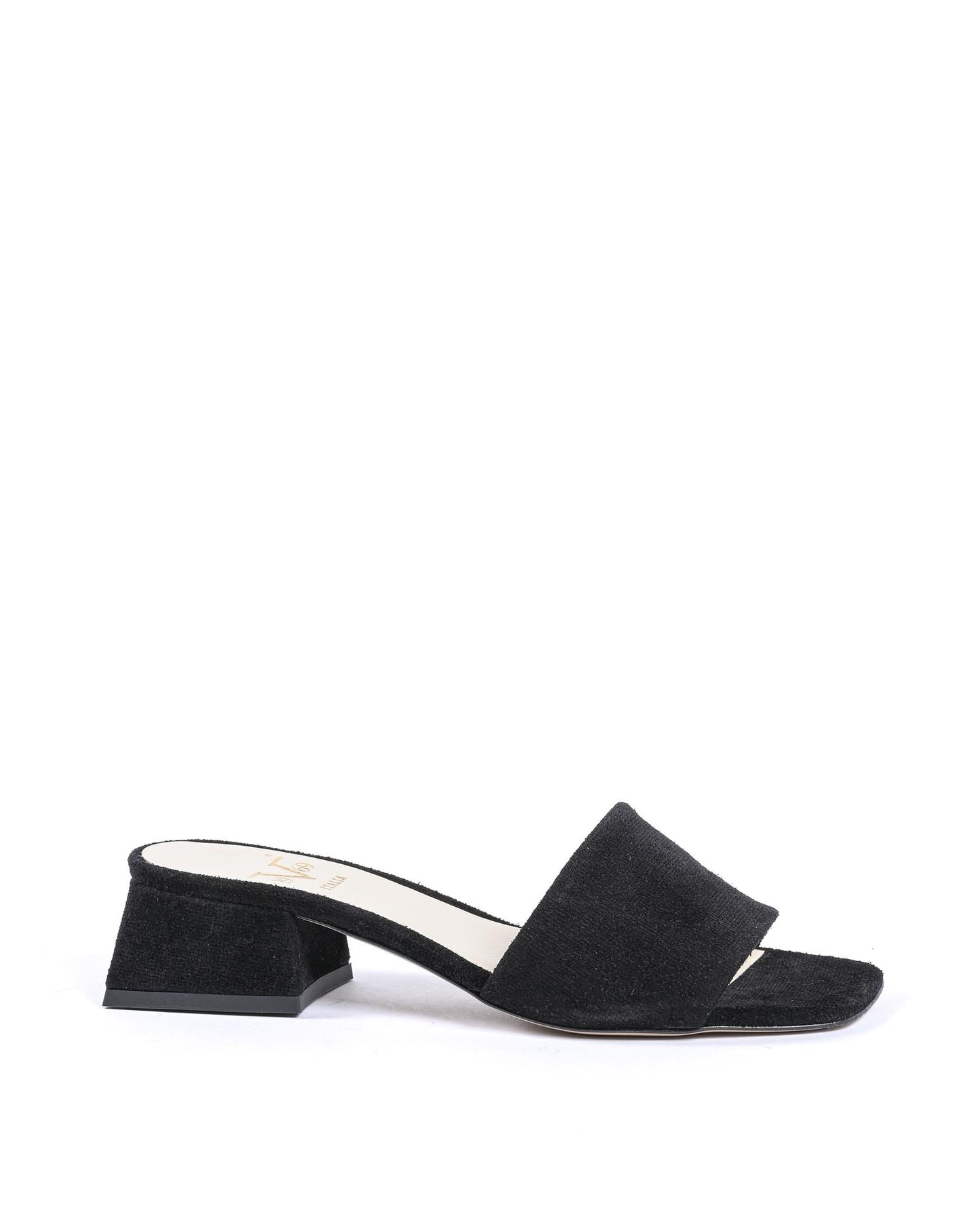 Black Leather Flat Sandals