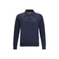 Blue Fleece Wool Sweatshirt