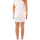 White Polyester Casual Dress